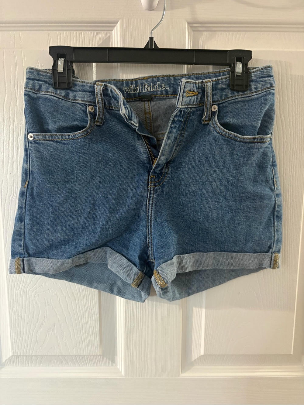 wild fable Light Blue Denim Rolled-Hem Jean Shorts
